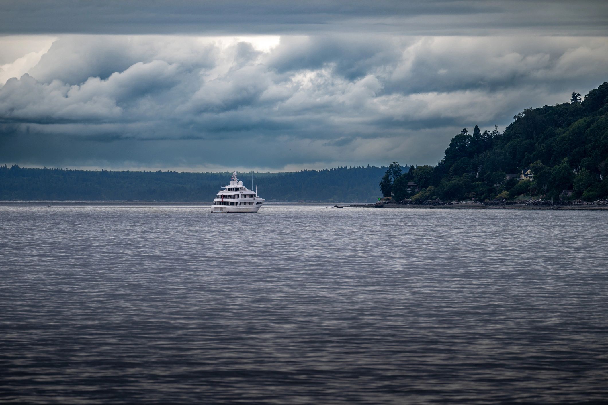 Puget Sound scenic view yacht